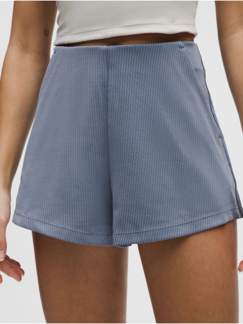 Lululemon Ribbed Softstream High Rise 2" Shorts